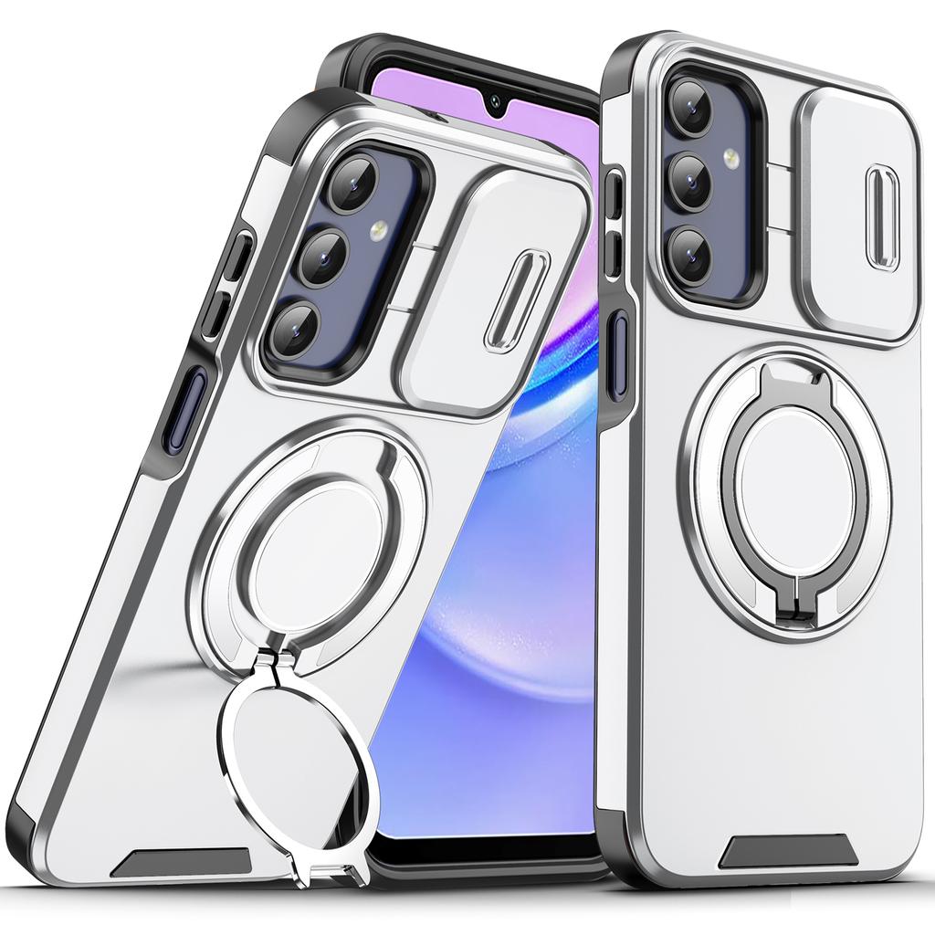 For Samsung A15 Case Galaxy A16 A17 A05S A26 A36 A37 A57 A56 Cover New Armor Case Slide Lens Protect Magnetic Ring Holder Cover