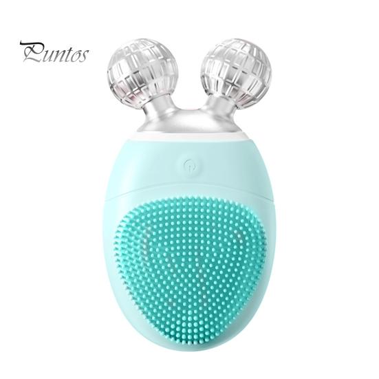 

Роликовая очищающая щетка для лица, 5 режимов, регулируемая, IP67, водонепроницаемая, компактная, портативная, электрическая, для массажа лица синий