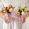 1pc Knitted Handmade Artificial Flower, Puff Flower,Holiday Gift Birthday Present Desktop Florist,  Handmade Home Decor