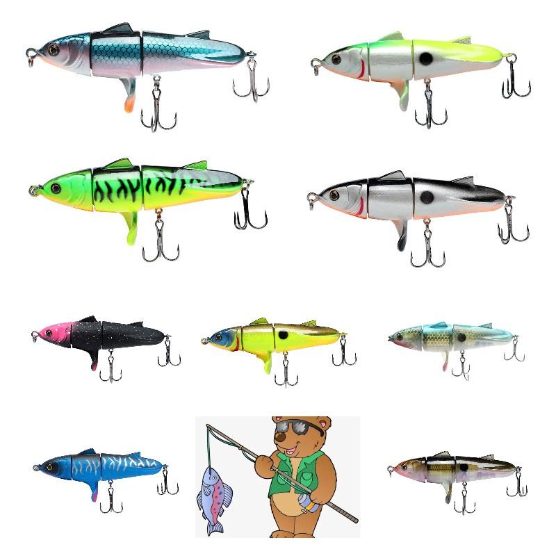 Bionic Ternary Lure Form Hard Bait Double Hook Fish Shape Abs Decoy Gear Fishing