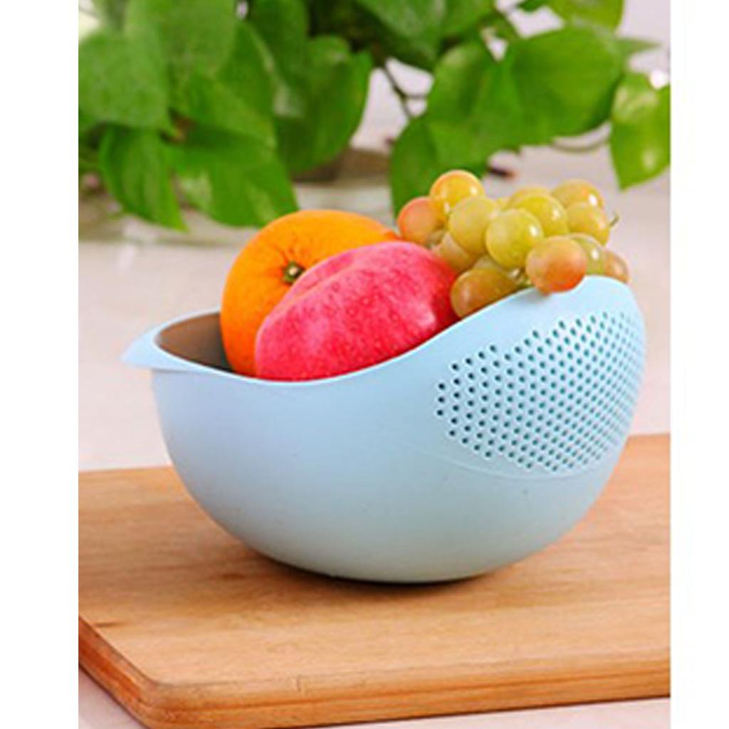 Rice Washing Bowl Multipurpose Food Grade Small Rice Strainer Bowl for Kitchen Tool for Cleaning Rice Vegetable Fruit