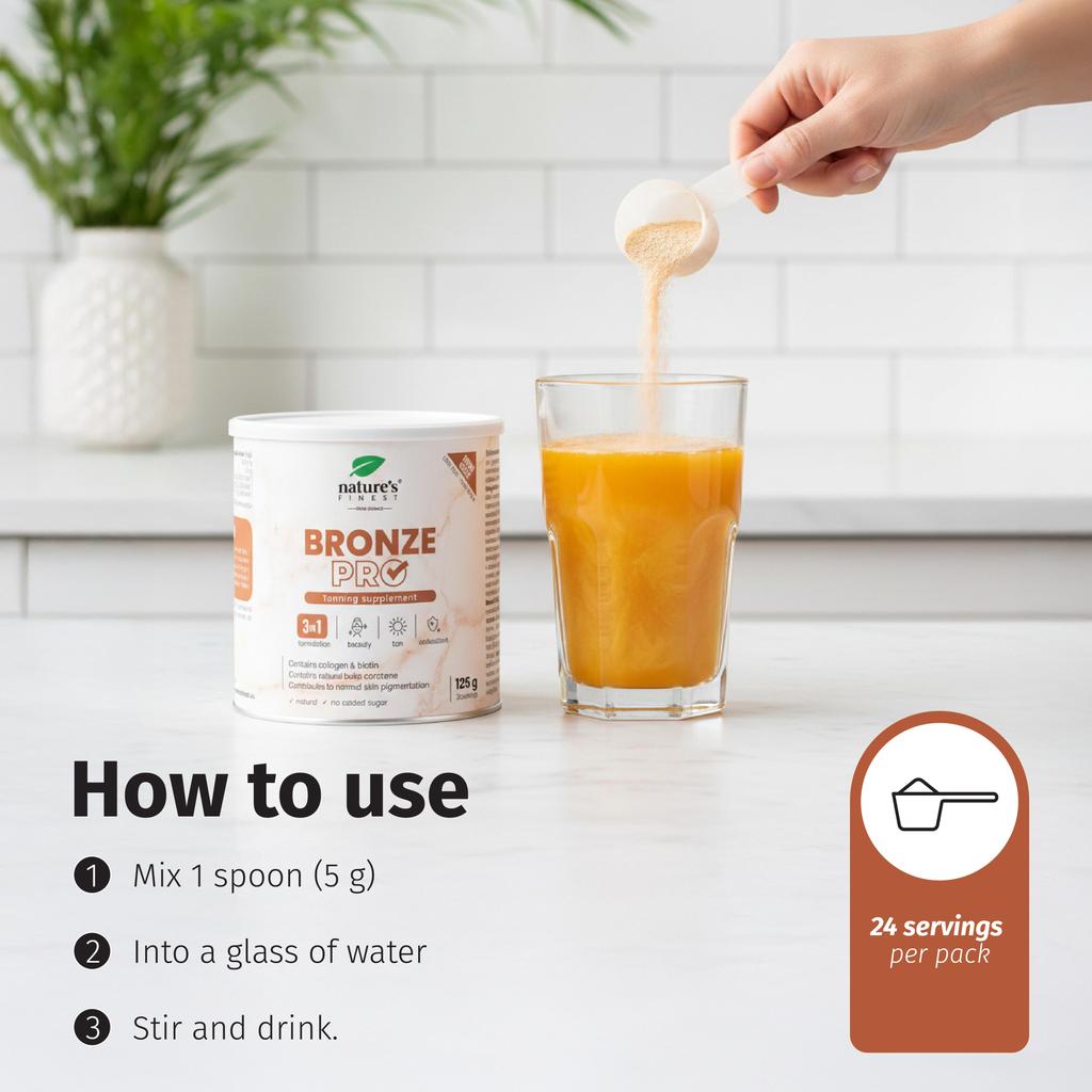 Brons PRO - Bruiningsformule met Bèta-caroteen, Biotine, Koper - 125 g