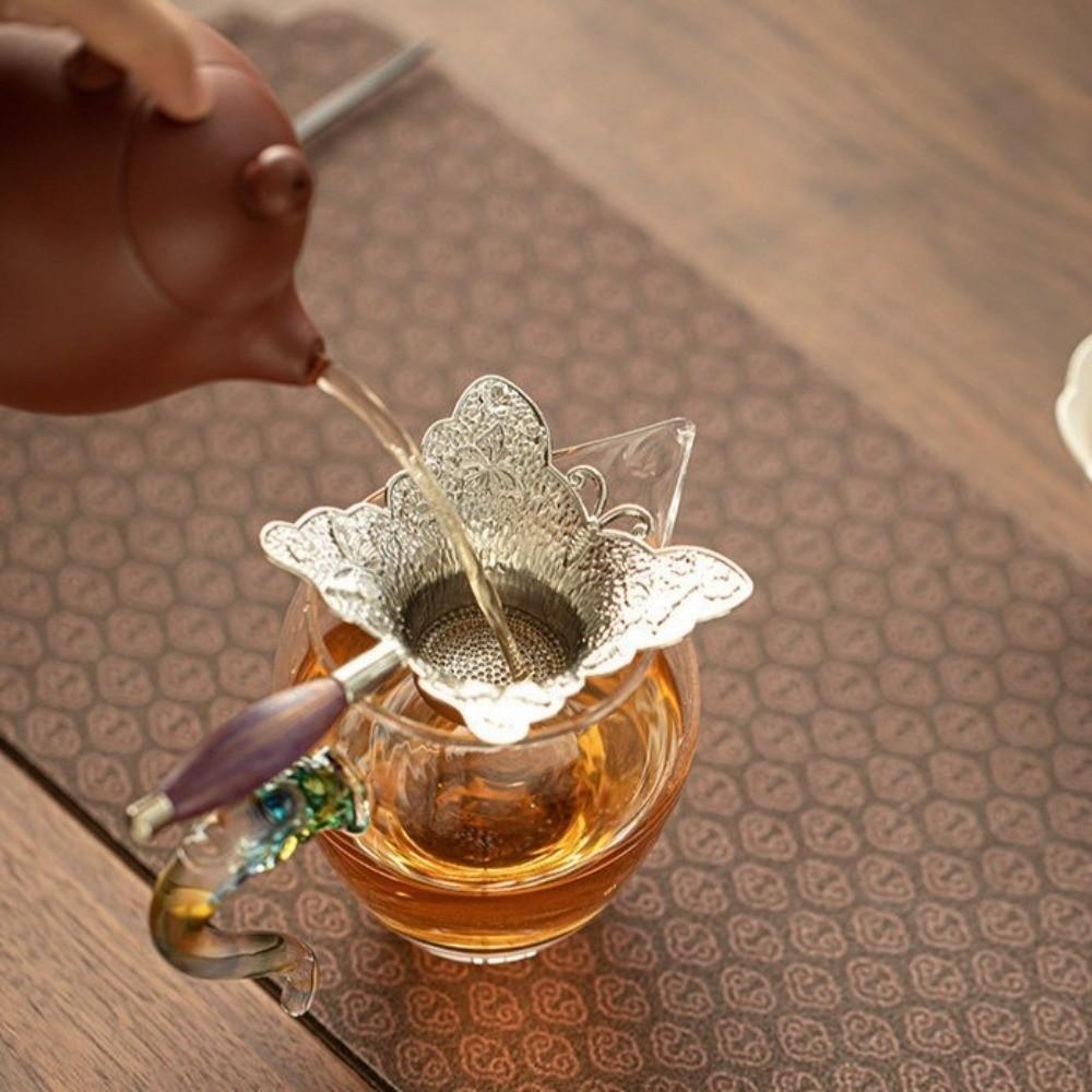 Mesh Filter Sieve Butterfly Tea Filter Vintage Zinc Zinc Alloy Tea Infuser Teaware Tea Strainer  Teas Lover