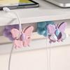 Cable Organizer Butterfly Shape Multi-Purpose Cable Holder Snap-On Design Durable Desktop Cable Management for Data And Headphone Cables