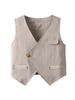 New Short Sleeve Shorts Vest Set Children's Clothing Boys Summer English Style Fashion Party Outfit