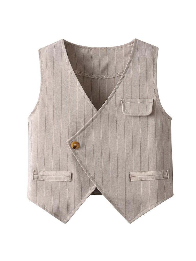 New Short Sleeve Shorts Vest Set Children's Clothing Boys Summer English Style Fashion Party Outfit