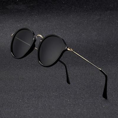 Mirrored Glasses UV400 Protiction Men Women Retro Outdoor Coating Round Vintage Sunglasses  Delicate Jewelry