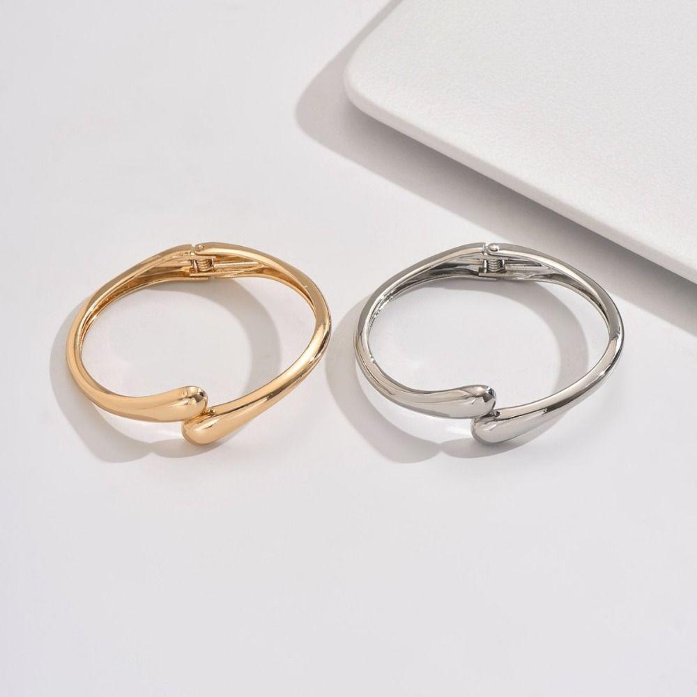 Wide Metal Irregular Bracelets Europe American Style Geometric Cuff Bangles  Decoration