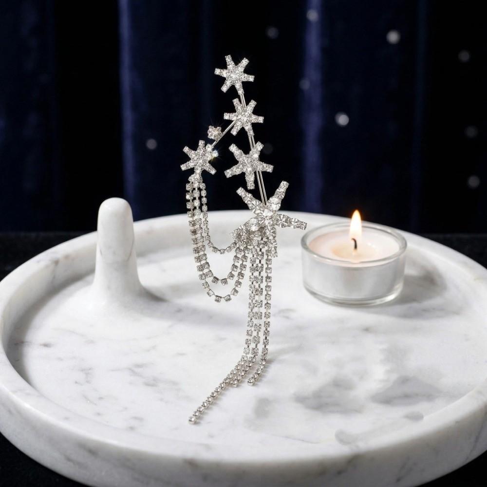 Multi-Layer Star Tassel Brooch Clothes Accessories Light Luxury Broochs Clothes Decoration