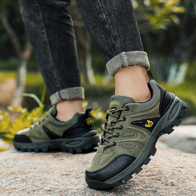 Men's Hiking Shoes Non-slip Comfy Mountain Climbing Shoes Waterproof Wear-resistant Lightweight Outdoor Sporty Classics Sneakers