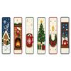 Stitch Bookmark Kit 6Pcs Single Sided 11CT DIY Printed Canvas Cotton Needlework Embroidery Set