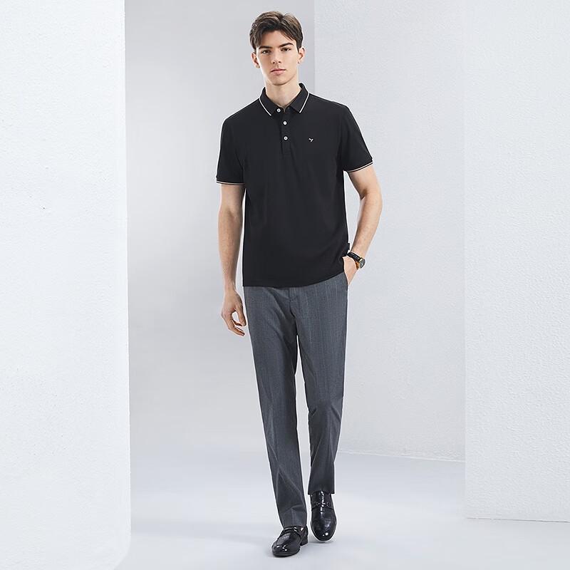 Seven Brand Men's Short Sleeve Polo Shirt with Silk Blend