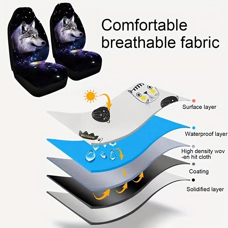 Scar Handsome Wolf All Five Seats (5 Seats) Cloth Printing Car Seat Cover All Four Seasons Universal