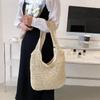Summer Large Capacity Straw Bag Woven Handmade Shoulder Bag Holiday Seaside Beach Bags Casual Commuter Handbag New Tote