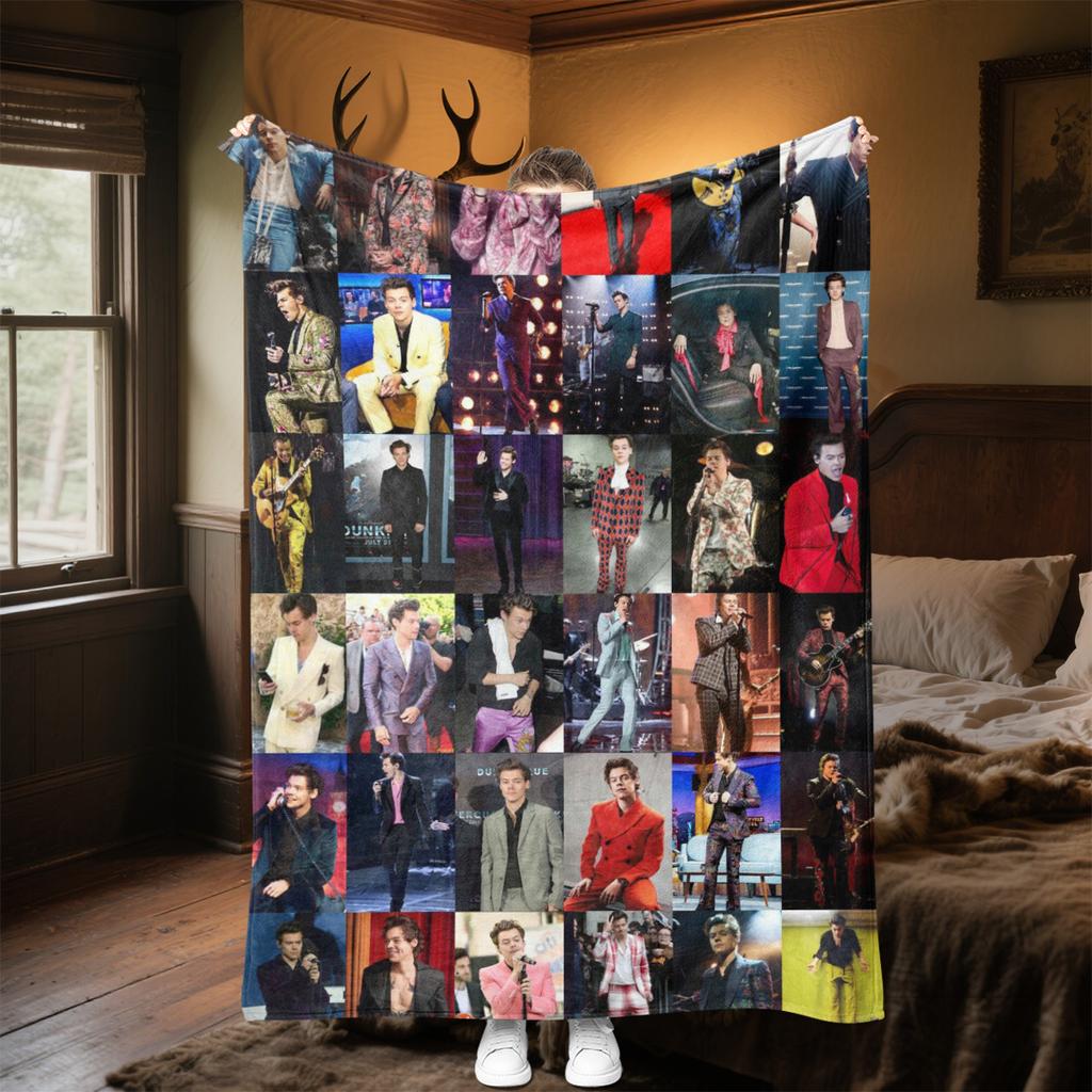 Harry Styles Starry Night Blanket Soft Comfortable All Seasons Perfect Gift Couch Office Nap Ideal Outdoor Trips