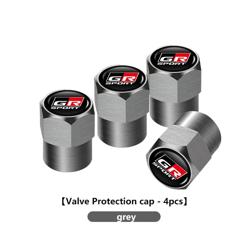 

Car Aluminum Alloy Tire Valve Stem Caps Decorative Tires Dustproof Accessories For Toyota GRsport Hilux Aygo Yaris Corolla Rav4