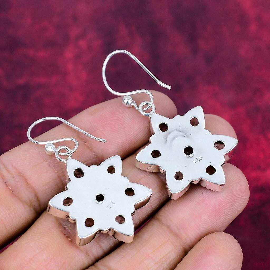 Weiße Topas 925 Sterling Silber Ohrringe, handgefertigte Edelstein Schmuck Ohrringe für den Gedenktag