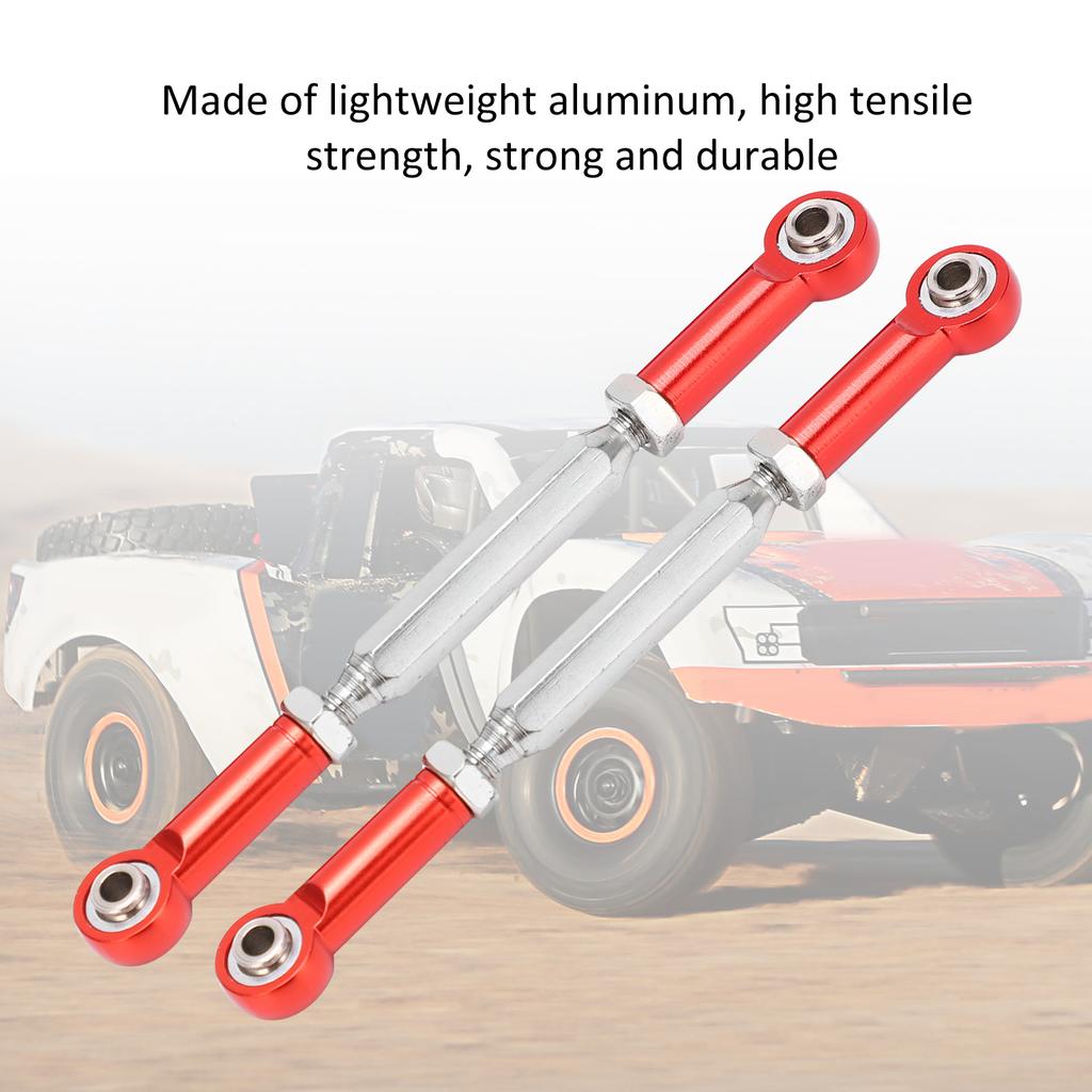 2pcs Rear Sway Bar 3.5in Arms Aluminum Alloy Durable Useful AntiRoll Bars with Screws for 1/7 Remote Control Car(White )