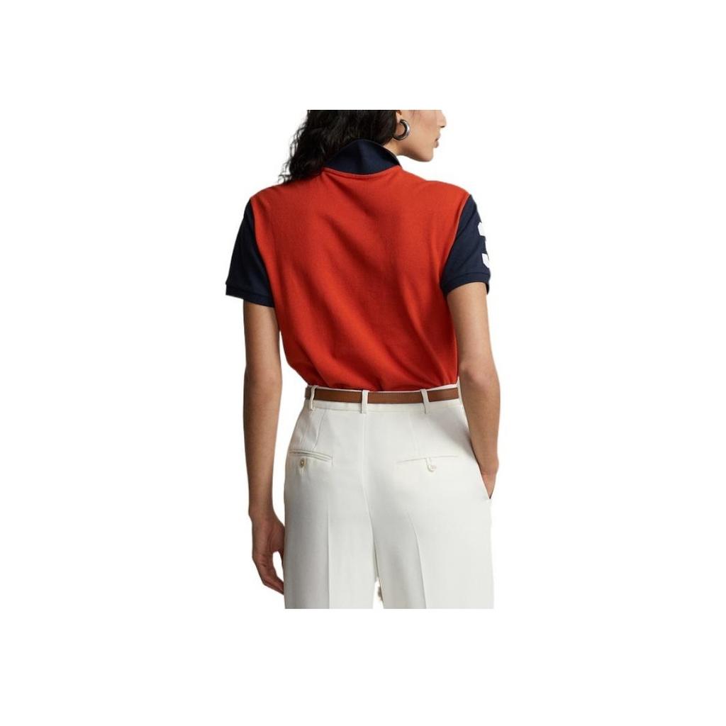 Polo Ralph Lauren SS22 Logo Patch Embroidered Cotton Short Sleeve Polo Shirt Women Tops WMPOKNINCU20390-800