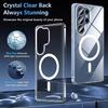 For Samsung Galaxy S21 S23 S24FE S25 Ultra Plus S25EDGE Clear Crystal Acrylic Magsafe Magnetic Wireless Charging Shockproof Case
