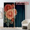 Flat Printing Curtains Without Rod Floral Fantasy Bloom Valentine Is Day Festival Fashion Versatile Set Of 2 Made Polyester