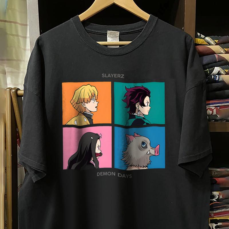 New Demon Slayer Anime Tshirt with Printed Lips and Shortsleeved Anime Merchandise By Isuke Isuke