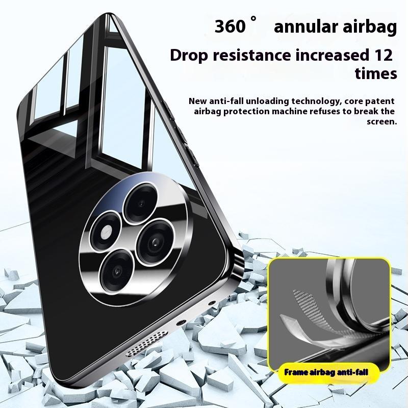 For OnePlus Ace 5 Pro 5G/Ace 5 5G Case Electroplating PC Phone Back Cover with Camera Lens Protector