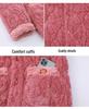 Three-Layer Fleece-Lined Quilted Winter Pajama Set for Elderly Women - Warm Coral Fleece Home Wear & Outerwear