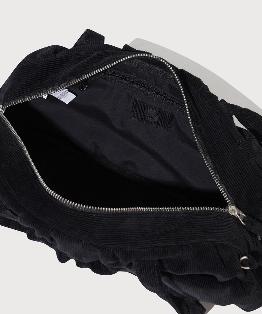 Covernat Woman Clover Heart Bubble Corduroy Duffle Bag Black