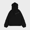 Hooded Sweatshirt Men Loose Fit Reflective Letter Print Long Sleeve Casual Top