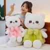 Plush Cat Toy Doll Bow Dress Kitty Stuffed Animal Cartoon Home Ornament Gift