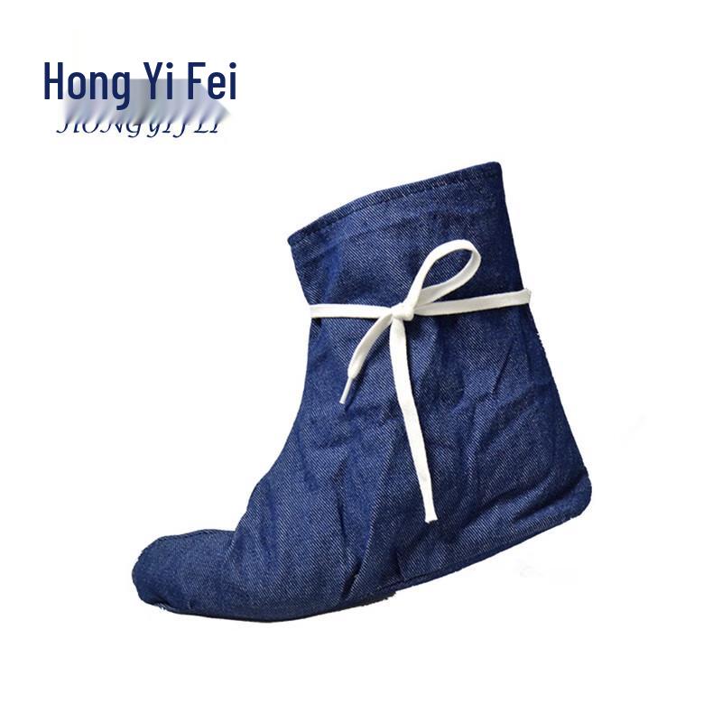 Hongyifei Denim Double-Layer Work Socks Mid-tube, One Size