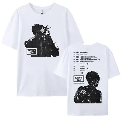 J-hope GloRilla Killin' It Dievčenské tričko Letné krátkorukávové dámske tričká Voľné módne Kórejský spevák Potlač Tričko s okrúhlym výstrihom Dievča