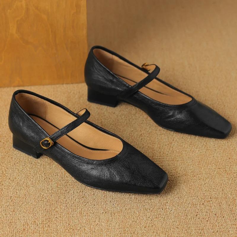 Women's Slip-on  Flats Square Toe Elegant Ladies Slim Daily Shoes for Woman 2025 Autumn