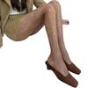 Japanese Aesthetic Vintage Hollowed Sheer Fishnet Stockings with Exotic Patterned Mesh Net Tights Pantyhose for Women