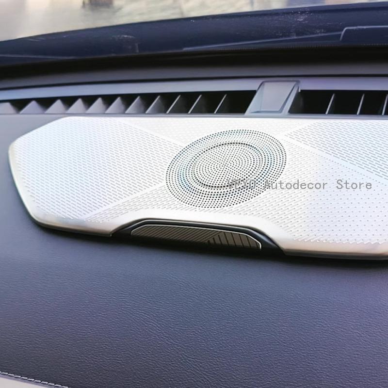 For CHERY JAECOO J7 PHEV Tansuo 06 2024 2025 Car Dashboard Horn Cover Stainless Steel Speaker Audio Sticker Decor Interior
