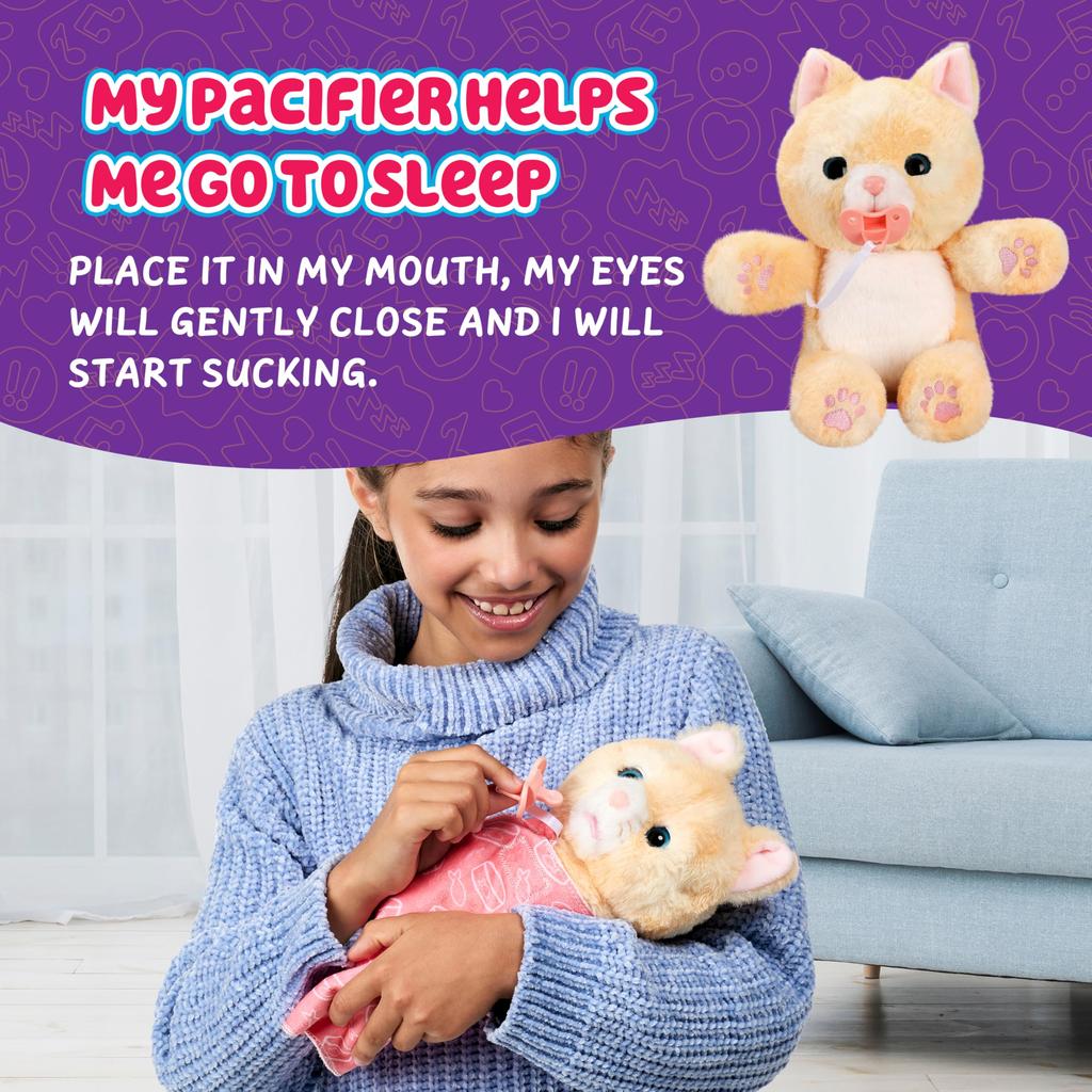 Little Live Pets - Cozy Dozys: Ginger the Kitty  Interactive Plush Kitty. Over 25 Sounds and Reactions. Magic Eye Movements. Includes Blanket and