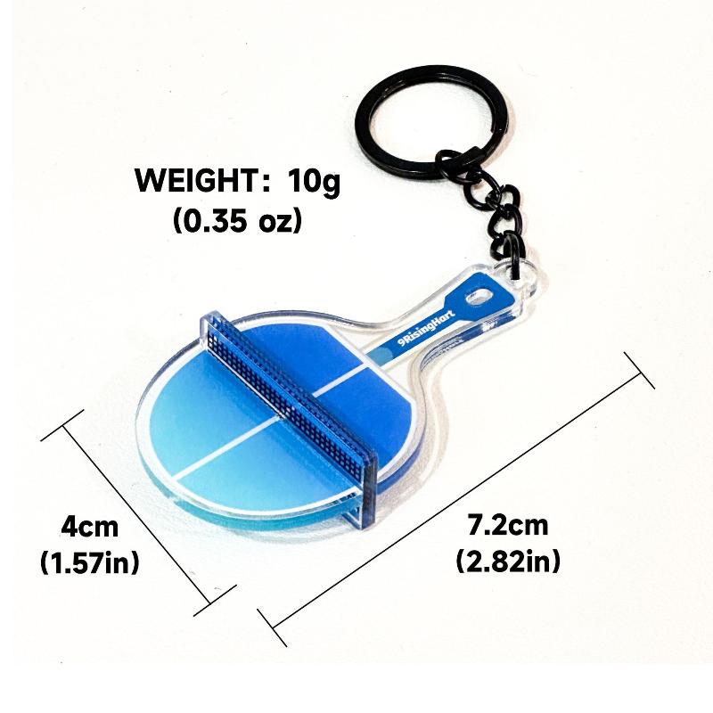 Acrylic Ping Pong Table Keychain Double Sided Mini 3D Sports Keyring Bag Pendant Car Key Chains Souvenir Gift
