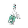 Luck Charm 925 Silver Four Leaf Clover Green Tree Frog Turtle Bead Pendant For Bracelet Women DIY Jewelry Gift