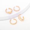 Europe and the United States hot-selling creative simple love metal open joint ring four-piece set jewelry