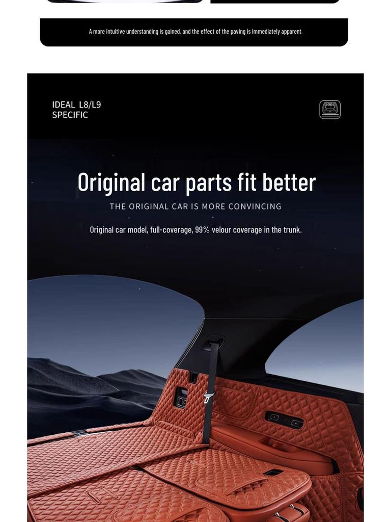 Li Auto L8/L9 Trunk Mat, Full Coverage for Third Row