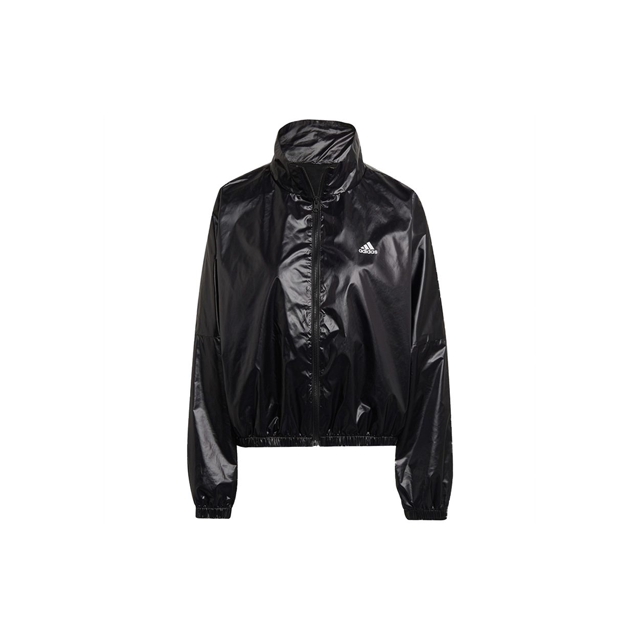 

Adidas Wvn Jacket Logo Printing Glossy Stand Up Collar Jacket Women Black HI1197 L