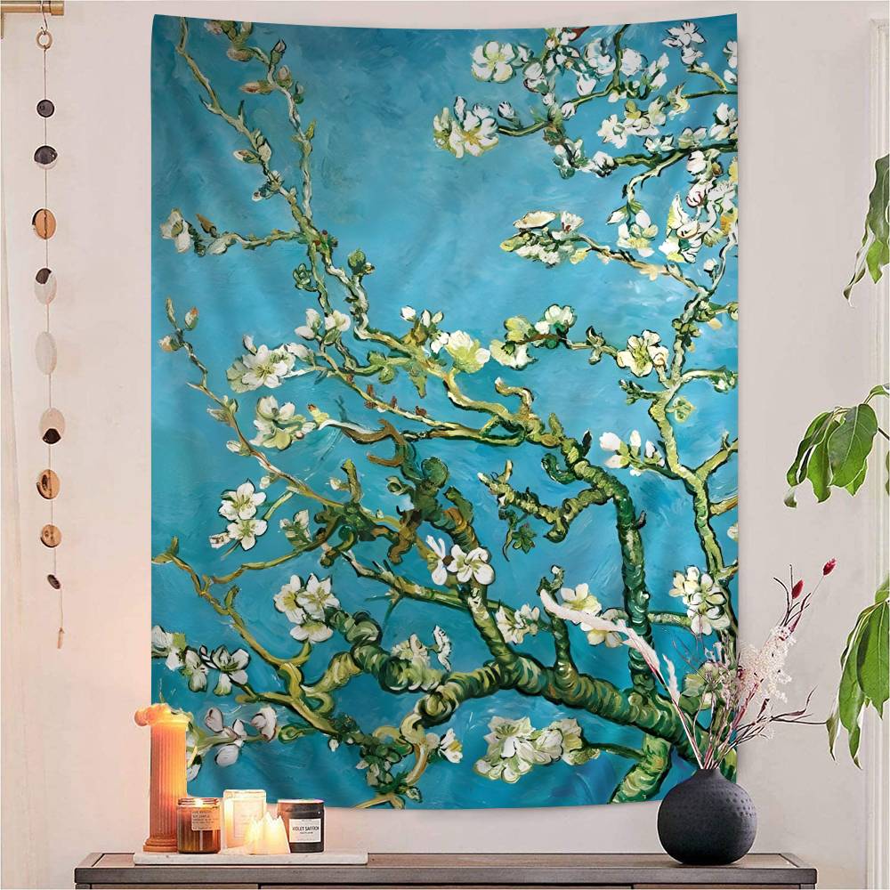 Vincent Willem Van Gogh Painting Hanging Bohemian Tapestry Hanging Tarot Hippie Wall Rugs Dorm Japanese Tapestry