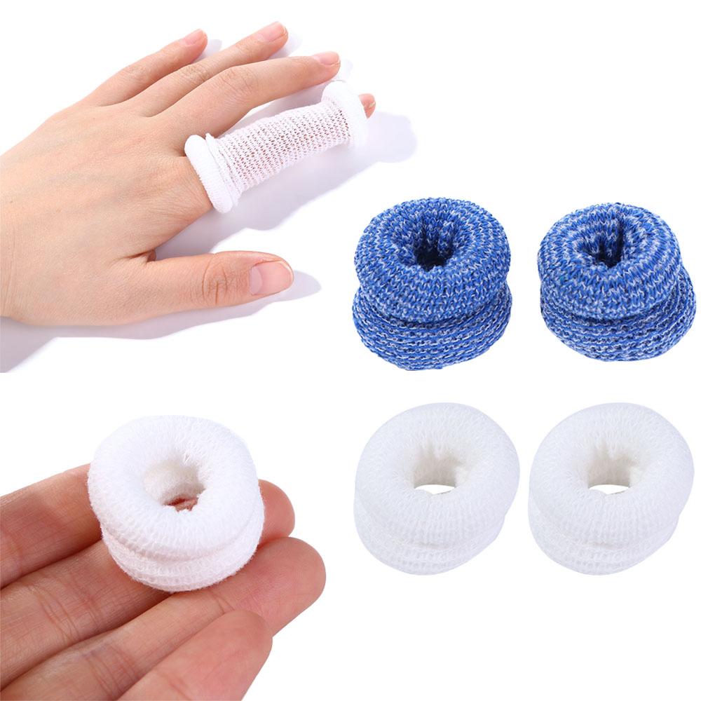 Blue White 15x600mm Sports Safety Finger Tubular Bandage Finger Cover Finger Cots Finger Bandage