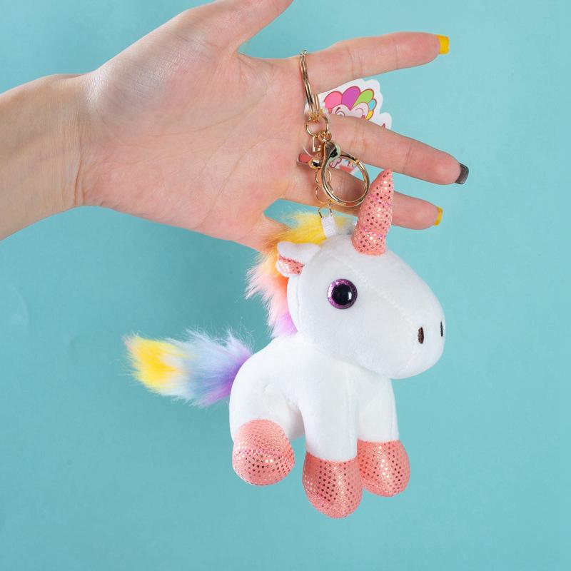 

Unicorn Theme Hanging Pendants Gentle Stuffed Plush Playthings Adorable Rainbow Horse Keychian Backpack Charm Gifts Designed For Girls Birth Date
