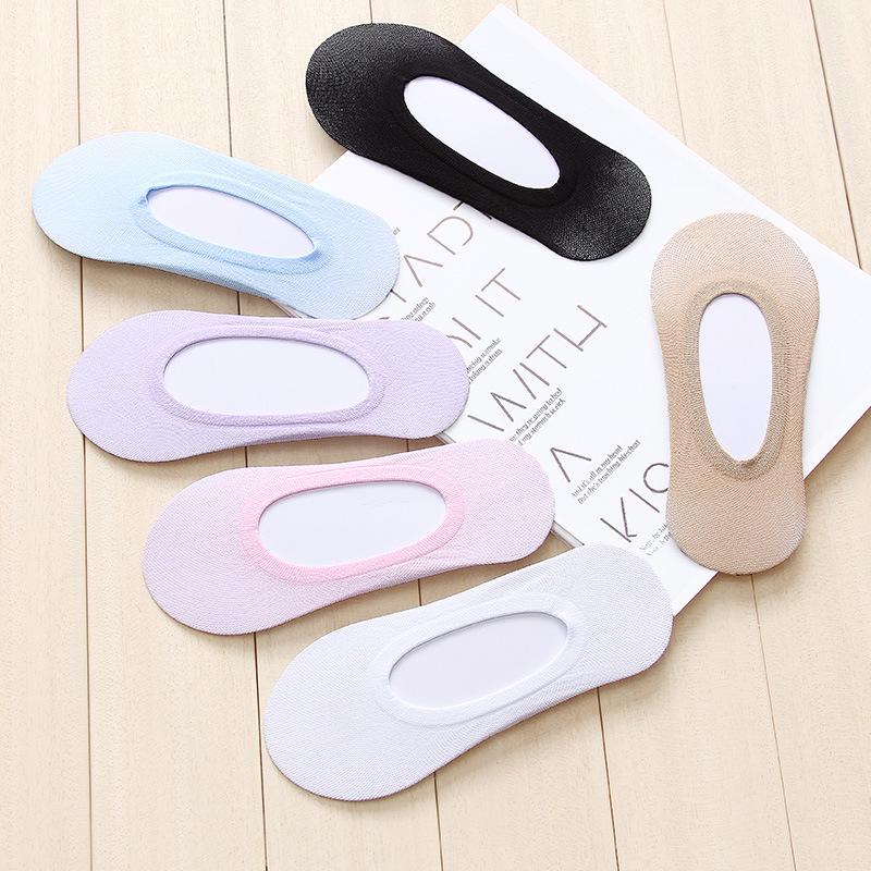 2024 Summer Women's Candy Color Non-Slip Low-Cut Boat Socks - Trendy Casual Invisible Socks