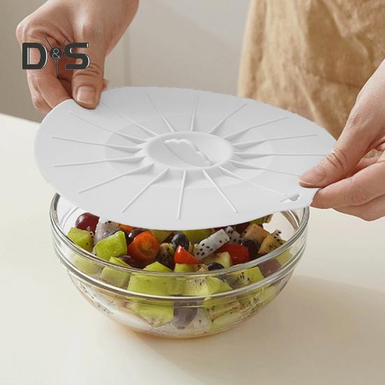 Set de 5 capace din silicon pentru boluri, oale, capace pentru alimente sigure pentru cuptorul cu microunde, capace etanșe pentru recipiente de diferite dimensiuni, cu găuri de agățare