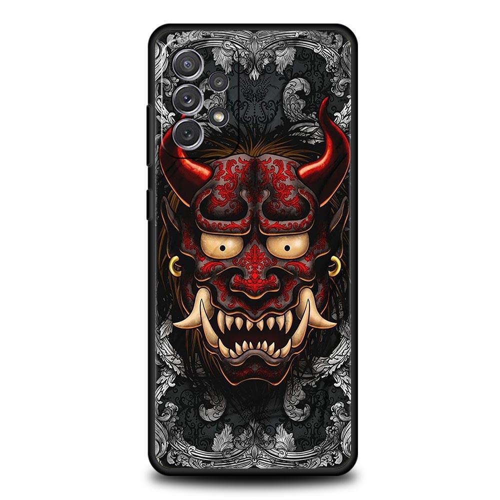

Чехол для телефона Samurai Oni Mask для Samsung Galaxy A13 A51 A71 A21S A12 A11 A31 A41 A23 A53 A73 A52 A32 5G A03S A01 Силиконовая накладка Samsung A23