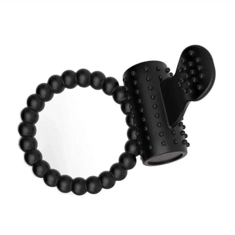 Men's Vibrating Cock Ring - Penis Sex Toy for Couples, Women's Erotic Stimulator with Chastity Cage & Masturbator Adult Supplies