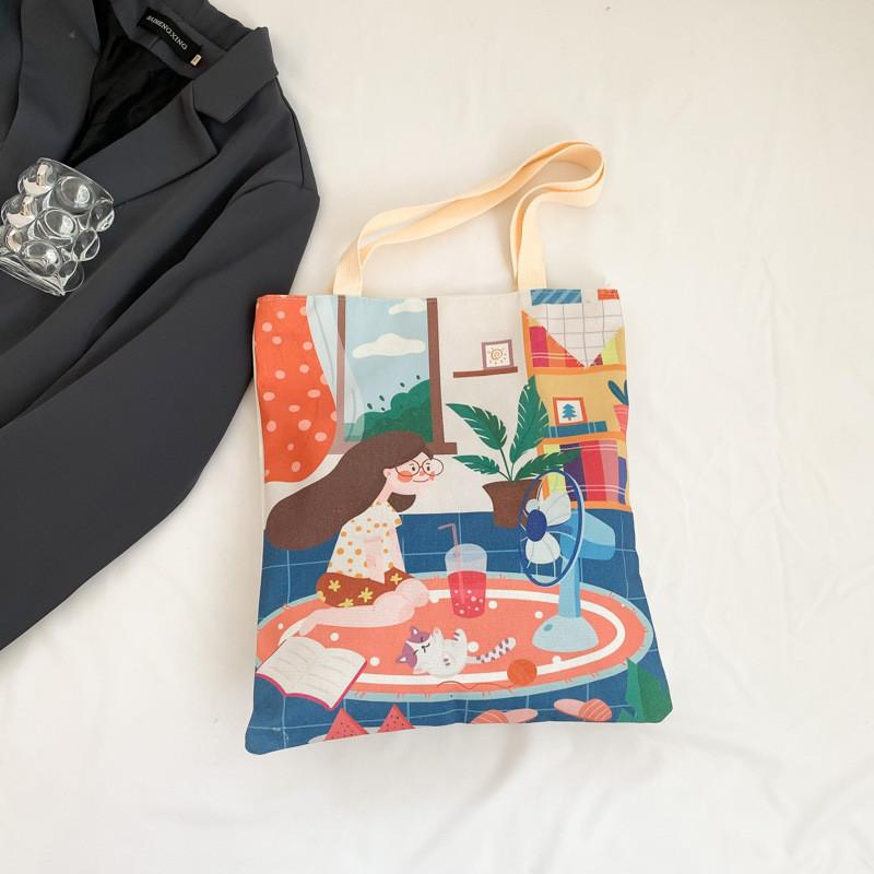 Adorable Large Capacity Women's Tote Bag Cute Cartoon Design For Everyday Use